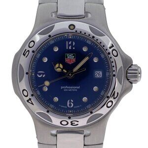 Vintage Ladies 28mm Tag Heuer Kirium Blue Dial Swiss Quartz Watch! Ref: WL1313!